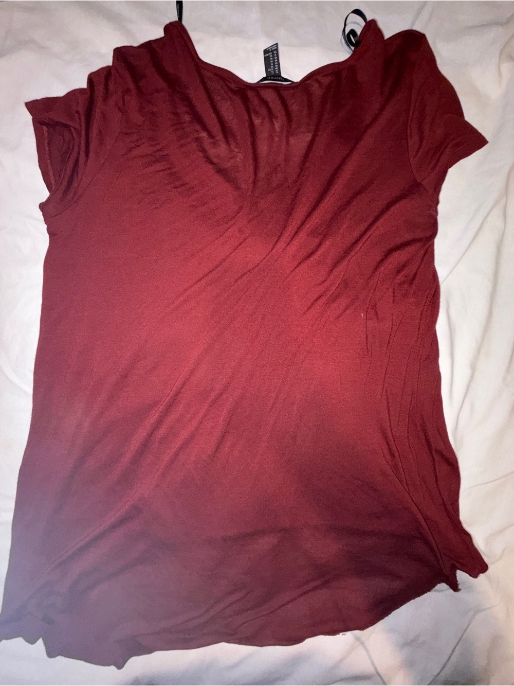 Forever 21 Women's Burgundy Short Sleeve Tee
